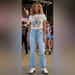 1822 Denim Harmony High-Rise Light Blue Straight Jeans Size 28 (6)